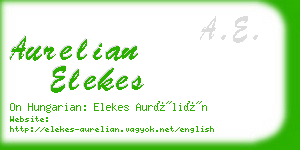 aurelian elekes business card